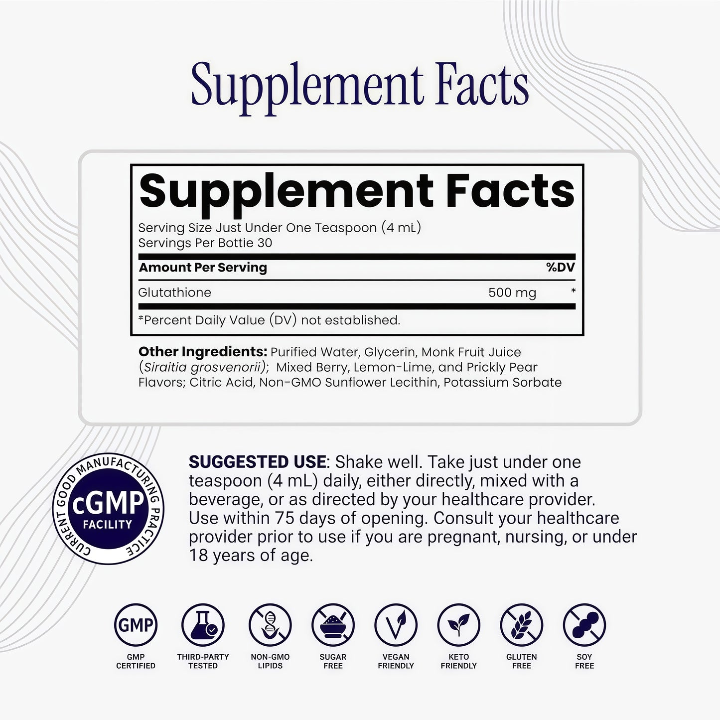 Rho Nutrition Liposomal Glutathione - Ultra High Absorption Liquid Glutathione Supplement - Supports Natural Detoxification, Immune System, Skin Health, Mental Clarity & Overall